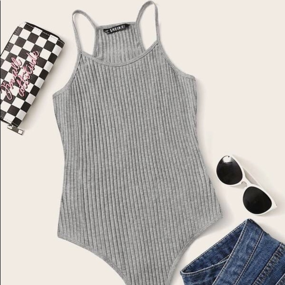 Gray bodysuit
